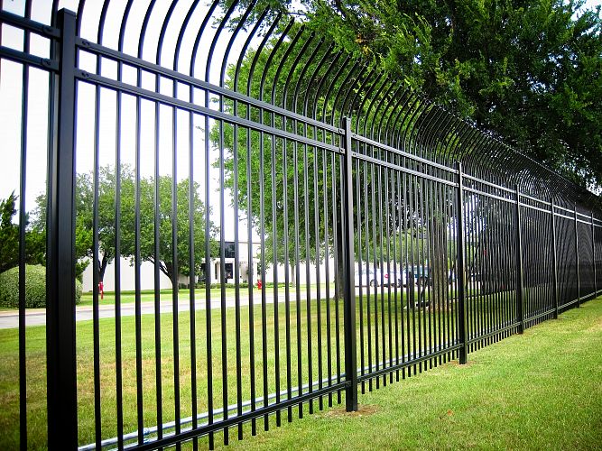 Bent Top Iron Fence